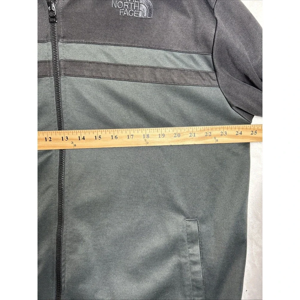 The North Face Mens Jacket Size XL Gray/Black Full Zip Varsity Bomber Track